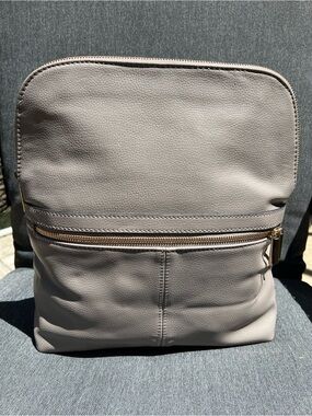 A New Day Taupe Faux Leather Backpack Purse bag